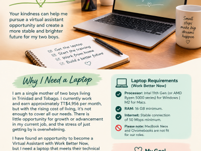 Help Me Get a Laptop to Build a Better Future for My Family ❤️