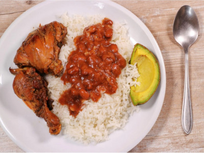 Caring hands filling plates